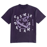 unique puff print oversized purple navy graphic t shirt 

